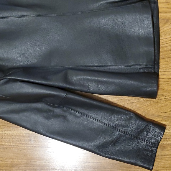 Worthington Black Genuine Leather Jacket Womens Size Petite Medium - Picture 15 of 16